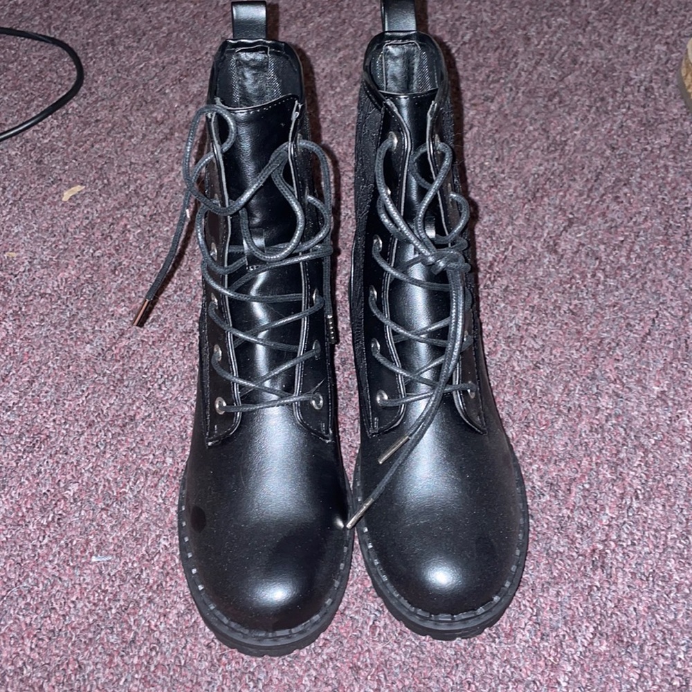 JustFab Marina Lace Combat Boot